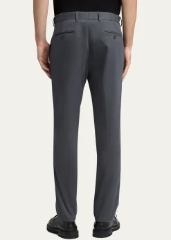 Giorgio ArmaniMen's Cotton and Cashmere Slim Flat-Front Trousers