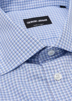 Giorgio ArmaniMen's Cotton Plaid Dress Shirt