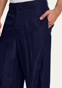 Giorgio ArmaniMen's Crinkled Viscose Trousers