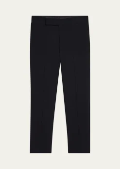 Giorgio ArmaniMen's Flat-Front Creased Trousers