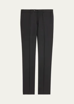 Giorgio ArmaniMen's Flat-Front Wool Trousers