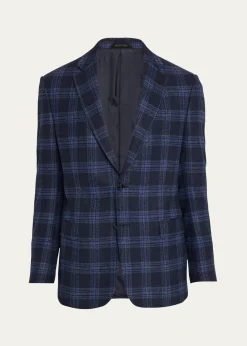 Giorgio ArmaniMen's Glen Plaid Single-Breasted Sport Coat