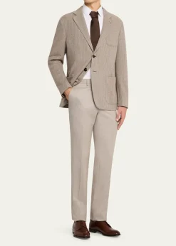 Giorgio ArmaniMen's Herringbone Cashmere and Wool Sport Coat