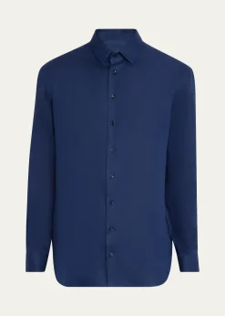 Giorgio ArmaniMen's Linen Classic-Fit Sport Shirt