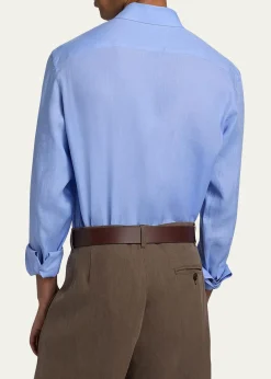 Giorgio ArmaniMen's Linen Classic-Fit Sport Shirt