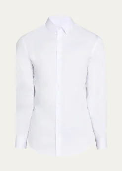Giorgio ArmaniMen's Logan Piece-Dyed Cotton Sport Shirt