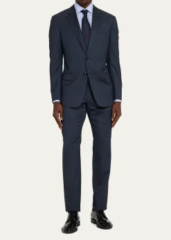 Giorgio ArmaniMen's Majesty Cotton Vertical Stripe Dress Shirt