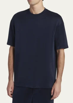 Giorgio ArmaniMen's Nylon and Cupro Crewneck T-Shirt