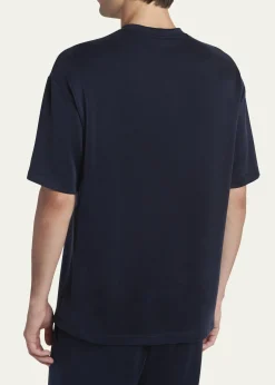 Giorgio ArmaniMen's Nylon and Cupro Crewneck T-Shirt