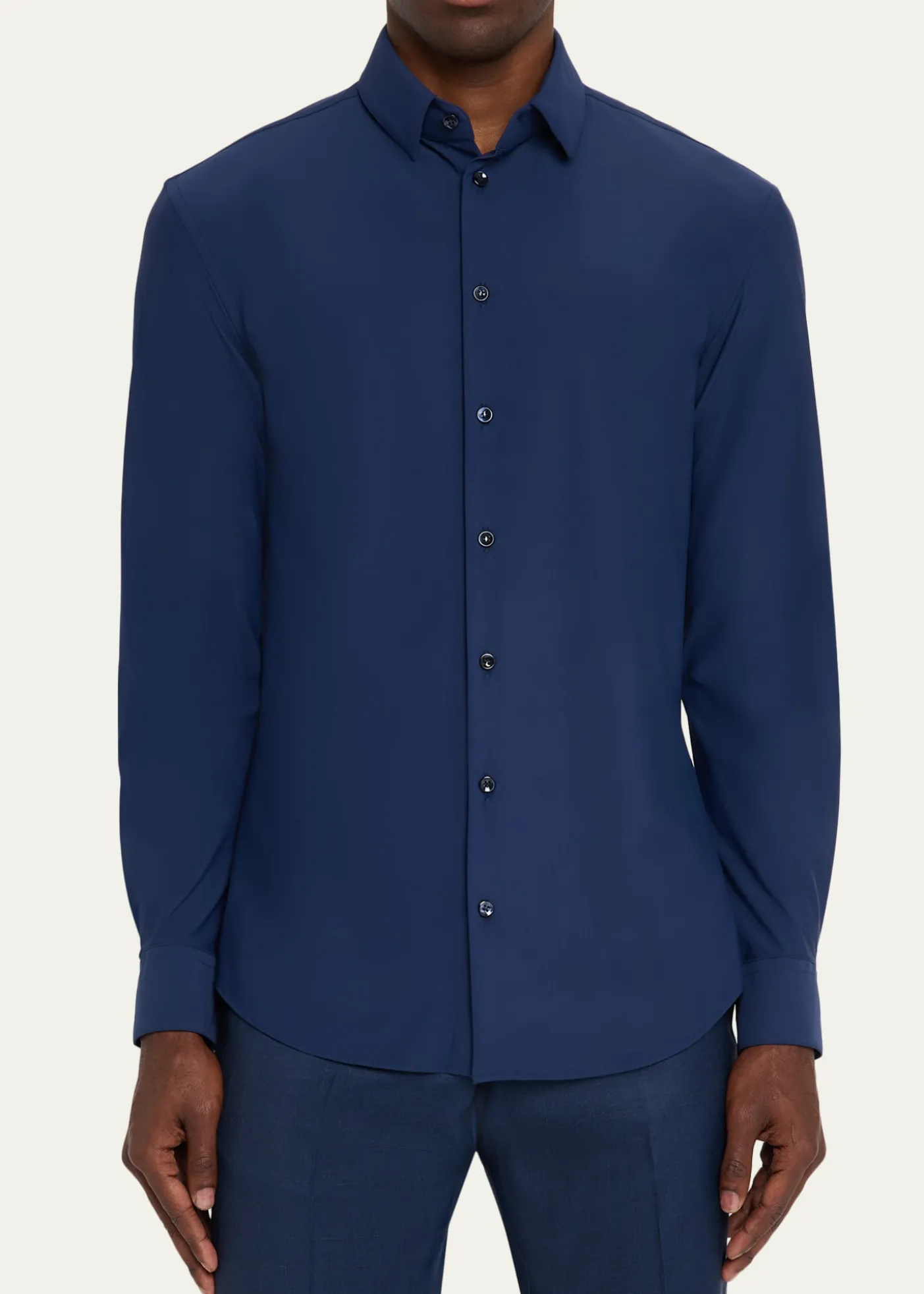 Giorgio ArmaniMen's Nylon-Stretch Slim Sport Shirt