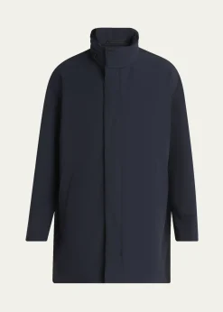 Giorgio ArmaniMen's Nylon Stretch Caban Coat