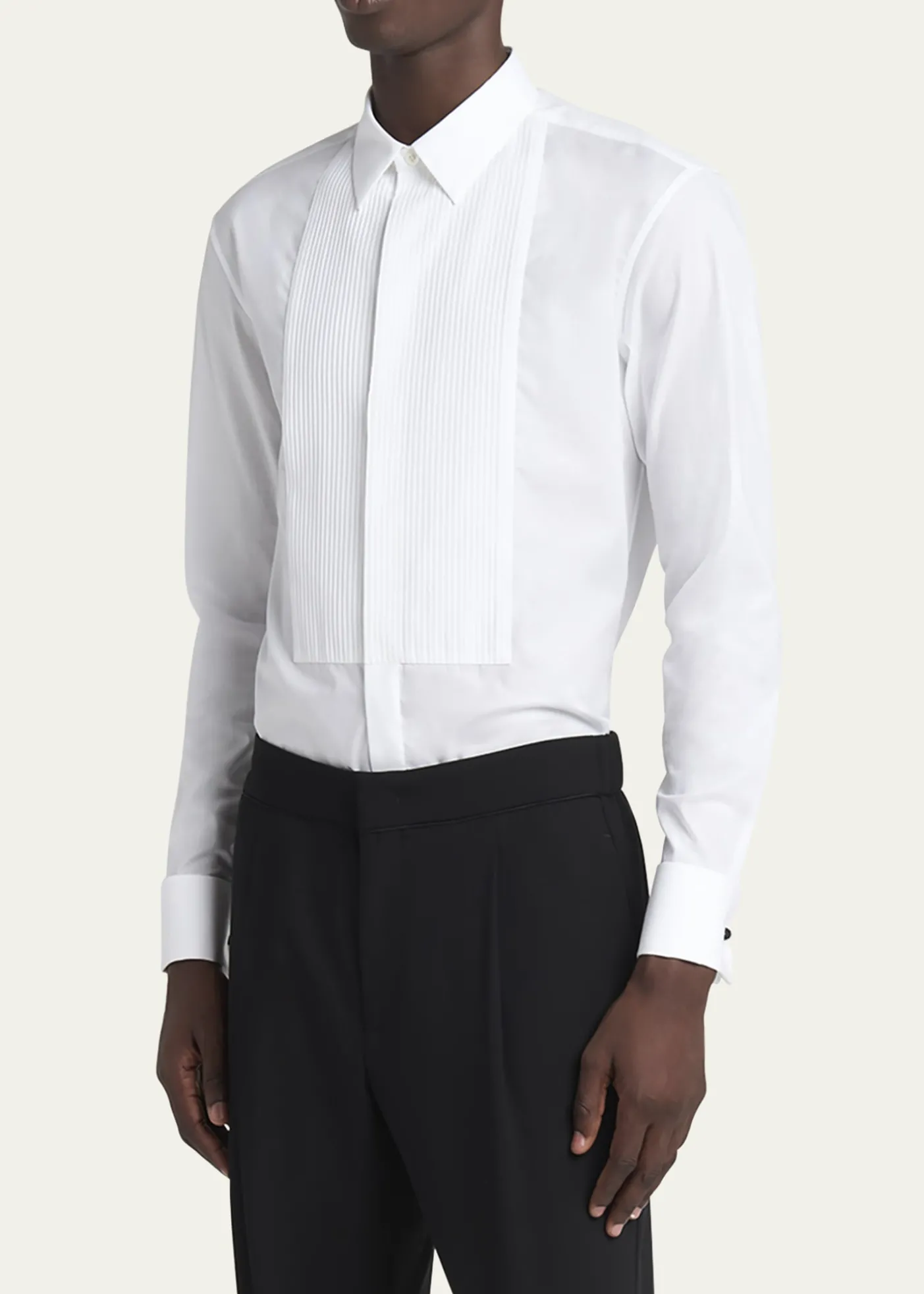 Giorgio ArmaniMen's Pleated Bib Tuxedo Shirt