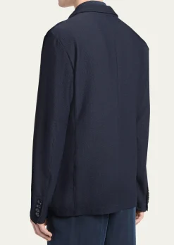 Giorgio ArmaniMen's Seersucker Patch-Pocket Blazer