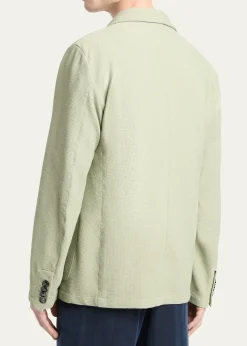 Giorgio ArmaniMen's Seersucker Patch-Pocket Blazer