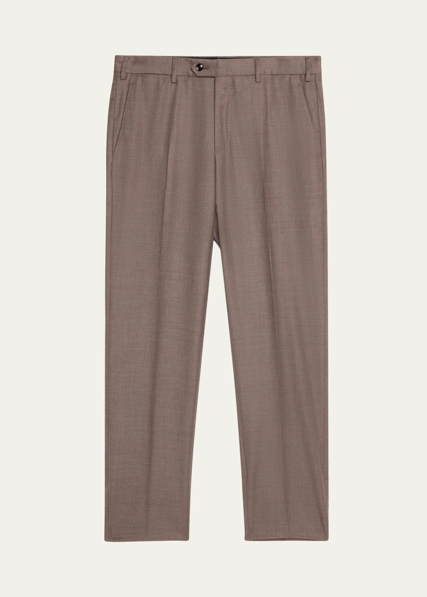 Giorgio ArmaniMen's Sharkskin Wool Flat-Front Trousers