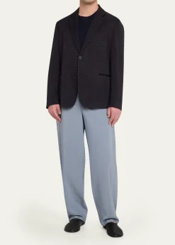 Giorgio ArmaniMen's Silk Wide-Leg Trousers