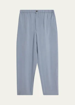 Giorgio ArmaniMen's Silk Wide-Leg Trousers