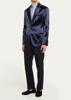 Giorgio ArmaniMen's Soho Rhinestone-Trim Tuxedo Jacket