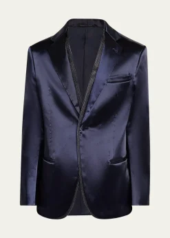 Giorgio ArmaniMen's Soho Rhinestone-Trim Tuxedo Jacket