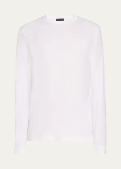 Giorgio ArmaniMen's Solid Cotton T-Shirt