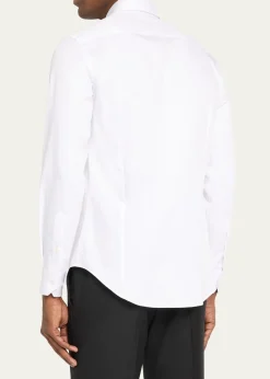 Giorgio ArmaniMen's Solid Cotton Sport Shirt
