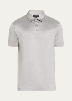 Giorgio ArmaniMen's Solid Jersey Polo Shirt