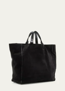 Giorgio ArmaniMen's Split Leather Tote Bag