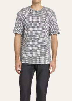 Giorgio ArmaniMen's Square Jersey Jacquard T-Shirt