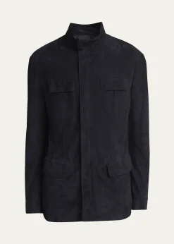 Giorgio ArmaniMen's Suede Field Jacket
