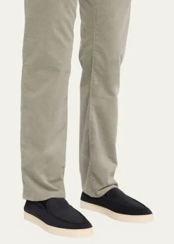 Giorgio ArmaniMen's Suede Sneaker-Sole Loafers
