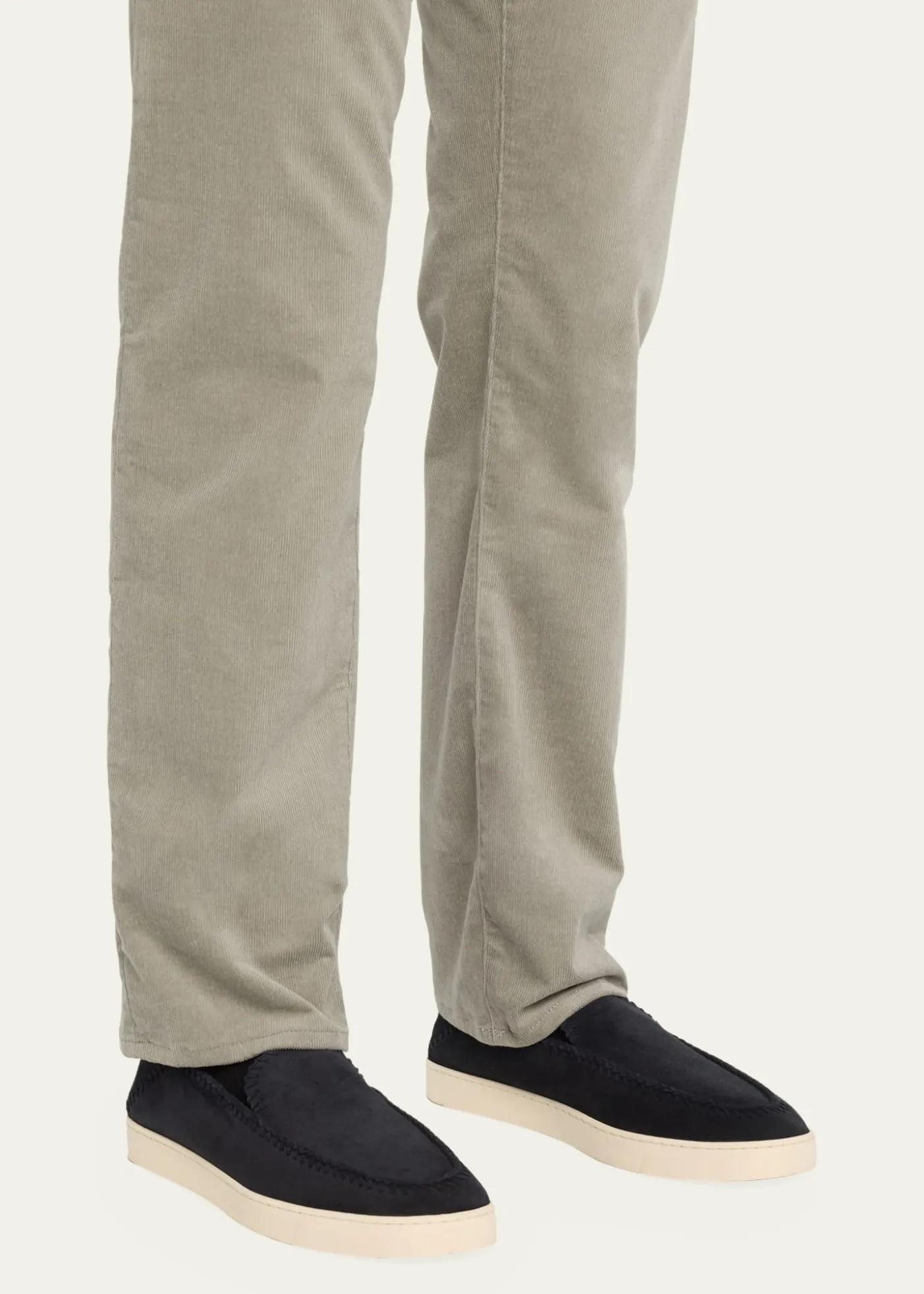 Giorgio ArmaniMen's Suede Sneaker-Sole Loafers