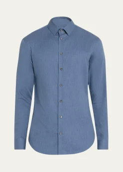 Giorgio ArmaniMen's Tonal Chevron Sport Shirt