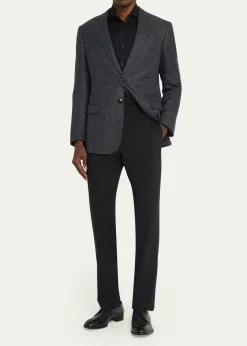 Giorgio ArmaniMen's Wool Blend Melange Two-Button Sport Coat