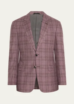 Giorgio ArmaniMen's Wool-Cashmere Plaid Sport Coat
