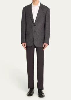 Giorgio ArmaniMen's Wool-Cashmere Plaid Sport Coat