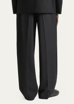 GivenchyMen's Double Pleated Wide-Leg Trousers