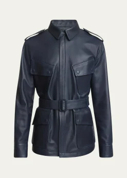 GivenchyMen's Leather Safari Jacket