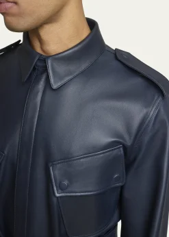 GivenchyMen's Leather Safari Jacket