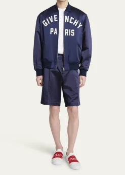 GivenchyMen's Satin Logo Bomber Jacket