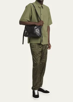 GivenchyMen's Voyou Leather Crossbody Bag