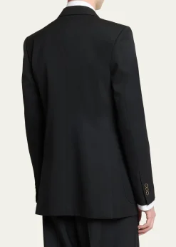 GivenchyMen's Wool Gabardine Double-Breasted Jacket