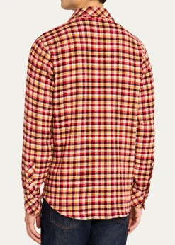 God's True CashmereMen's Sunstone Tartan Sport Shirt