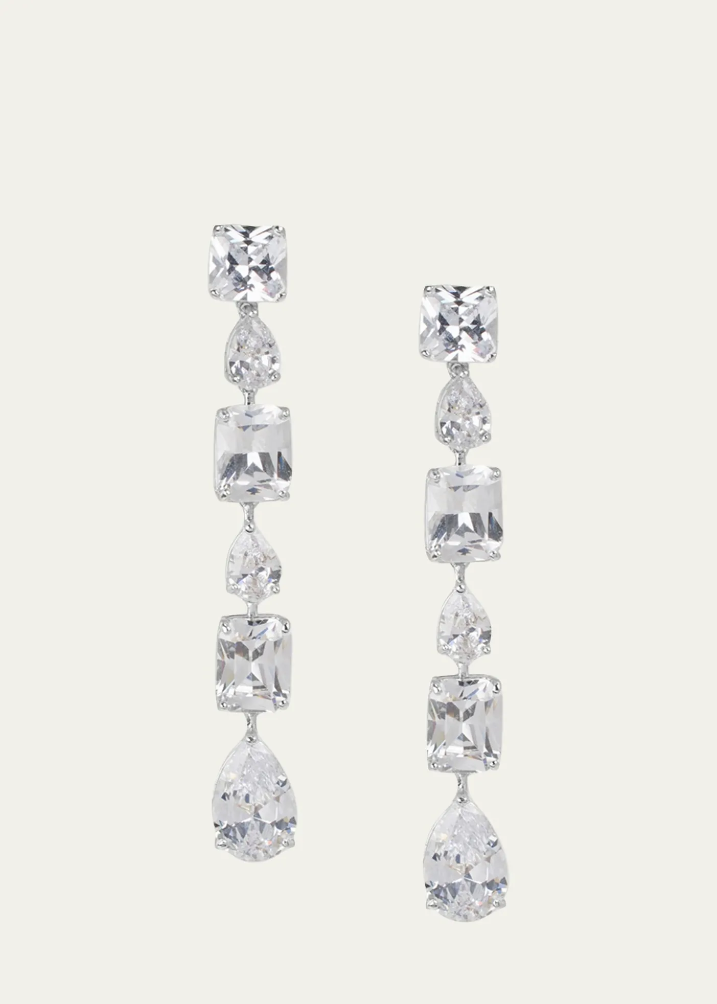 Golconda by Kenneth Jay LaneMulti-Shape Cubic Zirconia Drop Earrings