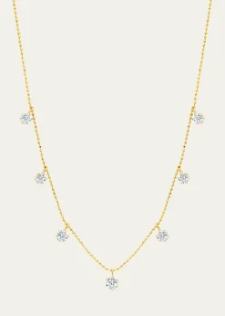 Graziela Gems18K Yellow Gold Medium Floating Diamond Necklace