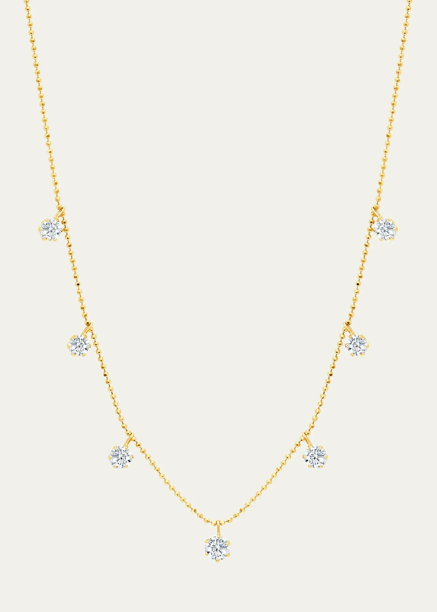 Graziela Gems18K Yellow Gold Medium Floating Diamond Necklace
