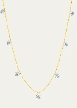 Graziela Gems18K Yellow Gold Small Floating Diamond Necklace