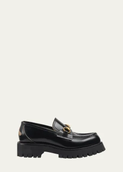 GucciHarald Leather Lug-Sole Loafers