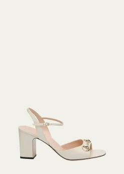 GucciLady Horsebit Leather Sandals