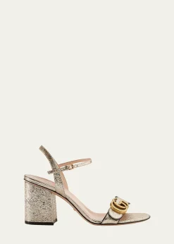 GucciMarmont Metallic High-Heel Sandals