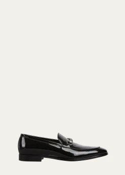 GucciMen's Next Patent Leather Bit Loafers